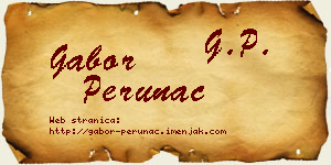 Gabor Perunac vizit kartica